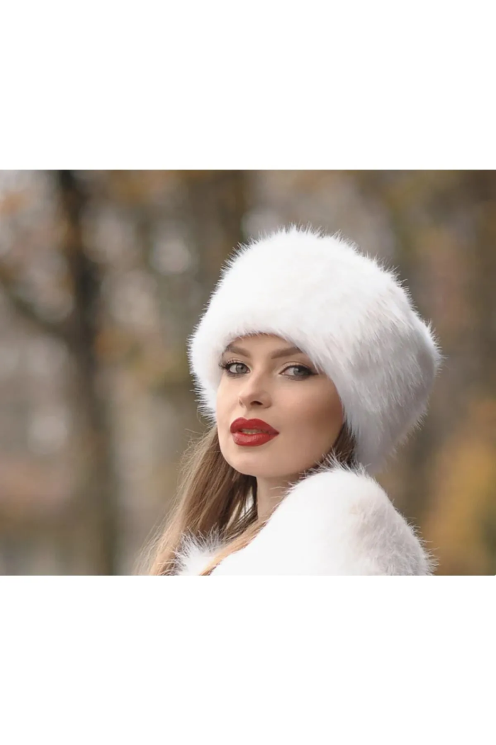 Suni Peluş Fox Beyaz Bere - Görsel 7