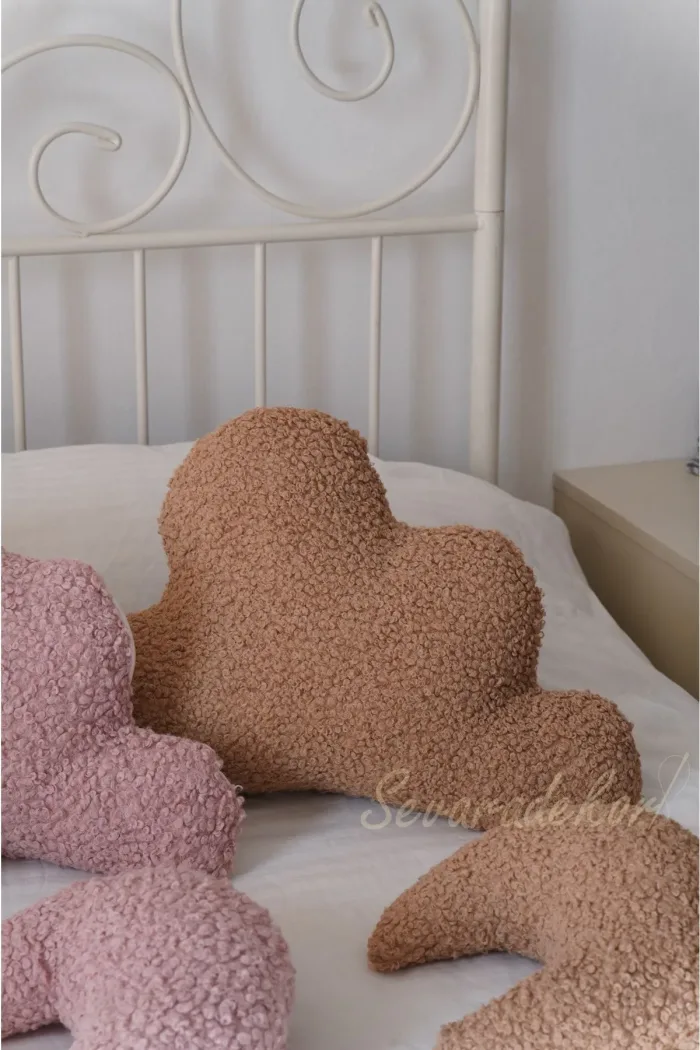 Kahve Bulut Yastık Teddy Yastık Bulut - Görsel 4
