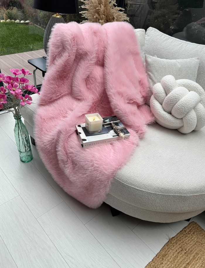 Peluş Koltuk Şalı Uzun Tüylü Koltuk Örtüsü Lolita Koltuk Örtüsü 200 X 75 Cm - Görsel 3