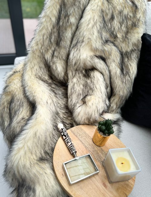 Peluş Koltuk Şalı Uzun Tüylü Peluş Koltuk Örtüsü Tibet Koltuk Örtüsü 150 x 100 Cm
