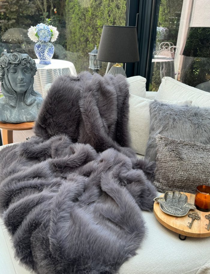 Peluş Koltuk Şalı Uzun Tüylü Koltuk Örtüsü Koltuk Örtüsü 150 X 100 Cm